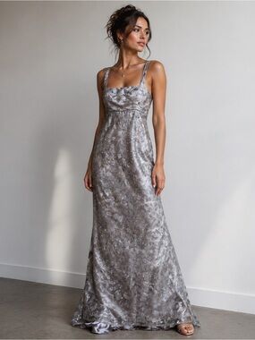 NWT MONTAGE BY MON CHERI 116946 sequin lace beaded chiffon gown dress sz 10